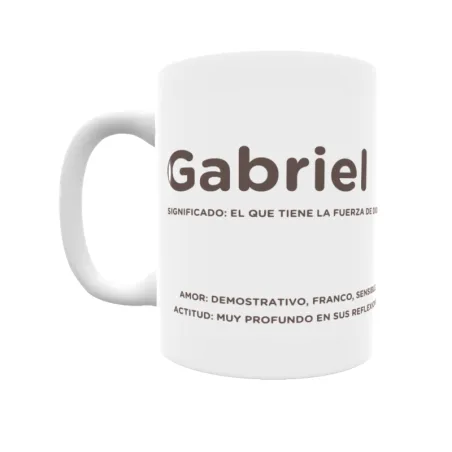 Taza - Gabriel Regalo original y funcional. Taza personalizada con significado, actitud y amor.