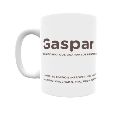 Taza - Gaspar Regalo original y funcional. Taza personalizada con significado, actitud y amor.