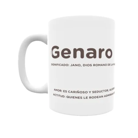 Taza - Genaro Regalo original y funcional. Taza personalizada con significado, actitud y amor.