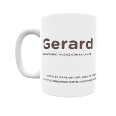 Taza - Gerard Regalo original y funcional. Taza personalizada con significado, actitud y amor.