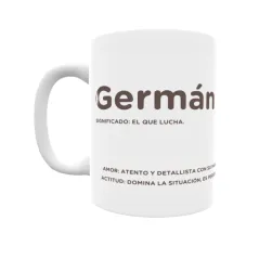 Taza - Germán Regalo original y funcional. Taza personalizada con significado, actitud y amor.