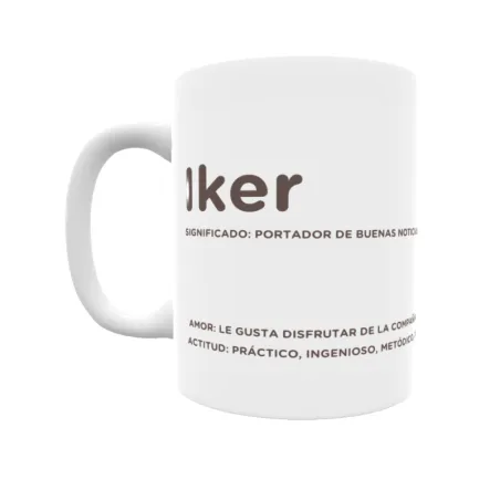 Taza - Iker Regalo original y funcional. Taza personalizada con significado, actitud y amor.