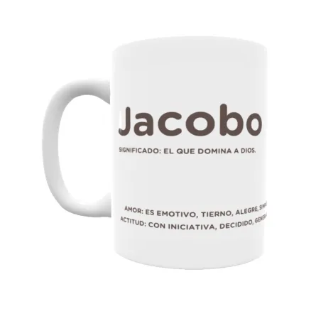 Taza - Jacobo Regalo original y funcional. Taza personalizada con significado, actitud y amor.