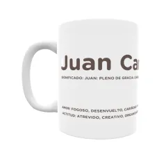 Taza - Juan Carlos Regalo original y funcional. Taza personalizada con significado, actitud y amor.