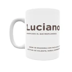 Taza - Luciano Regalo original y funcional. Taza personalizada con significado, actitud y amor.