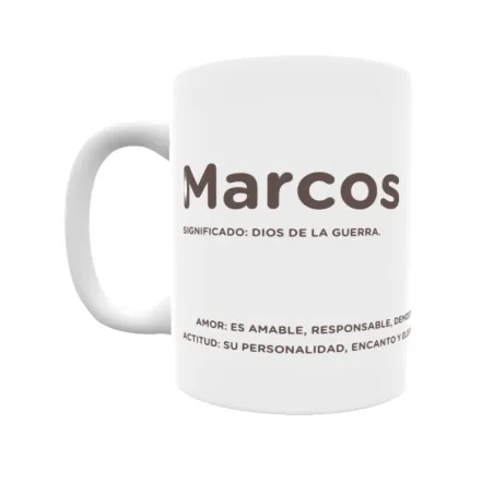 Taza - Marcos Regalo original y funcional. Taza personalizada con significado, actitud y amor.