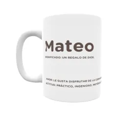 Taza - Mateo Regalo original y funcional. Taza personalizada con significado, actitud y amor.