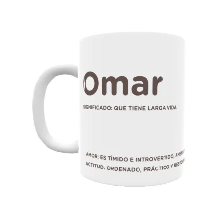 Taza - Omar Regalo original y funcional. Taza personalizada con significado, actitud y amor.