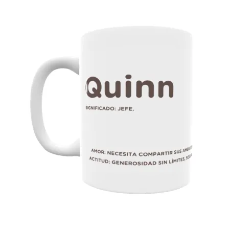 Taza - Quinn Regalo original y funcional. Taza personalizada con significado, actitud y amor.