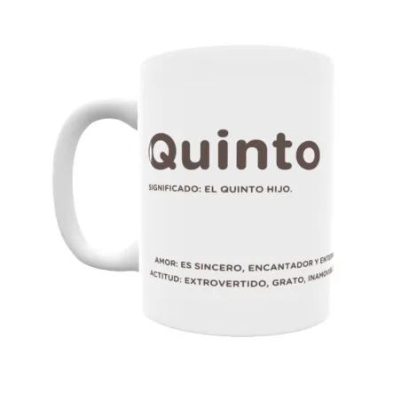 Taza - Quinto Regalo original y funcional. Taza personalizada con significado, actitud y amor.