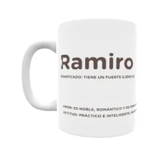 Taza - Ramiro Regalo original y funcional. Taza personalizada con significado, actitud y amor.