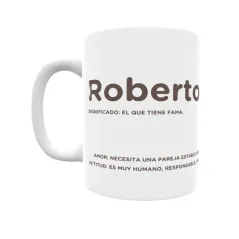 Taza - Roberto Regalo original y funcional. Taza personalizada con significado, actitud y amor.