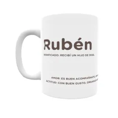 Taza - Rubén Regalo original y funcional. Taza personalizada con significado, actitud y amor.