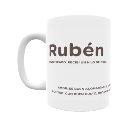 Taza - Rubén Regalo original y funcional. Taza personalizada con significado, actitud y amor.