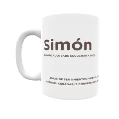 Taza - Simón Regalo original y funcional. Taza personalizada con significado, actitud y amor.