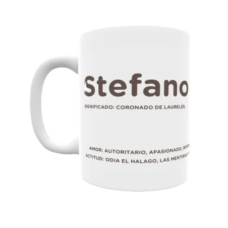 Taza - Stefano Regalo original y funcional. Taza personalizada con significado, actitud y amor.