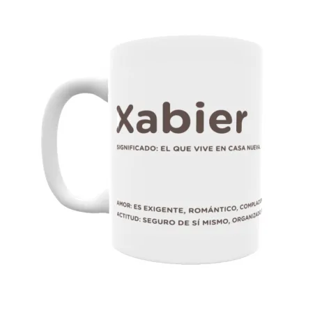 Taza - Xabier Regalo original y funcional. Taza personalizada con significado, actitud y amor.