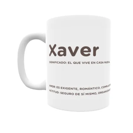 Taza - Xaver Regalo original y funcional. Taza personalizada con significado, actitud y amor.