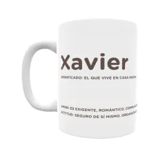 Taza - Xavier Regalo original y funcional. Taza personalizada con significado, actitud y amor.