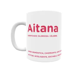 Taza - Aitana Regalo original y funcional. Taza personalizada con significado, actitud y amor.