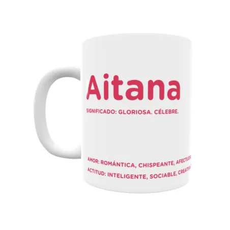 Taza - Aitana Regalo original y funcional. Taza personalizada con significado, actitud y amor.