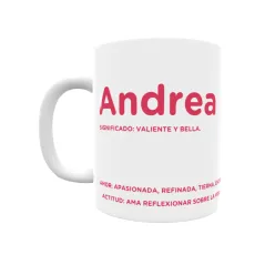 Taza - Andrea Regalo original y funcional. Taza personalizada con significado, actitud y amor.