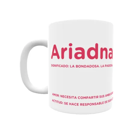 Taza - Ariadna Regalo original y funcional. Taza personalizada con significado, actitud y amor.