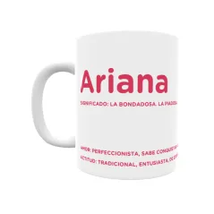 Taza - Ariana Regalo original y funcional. Taza personalizada con significado, actitud y amor.