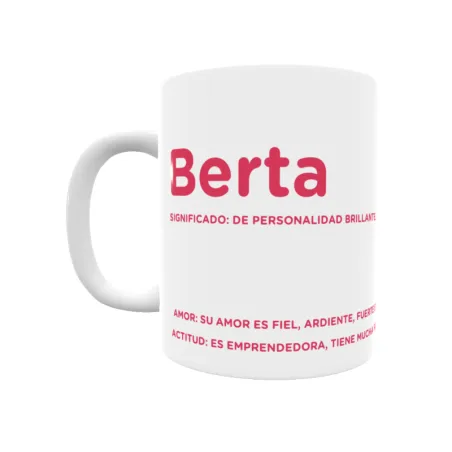 Taza - Berta Regalo original y funcional. Taza personalizada con significado, actitud y amor.