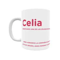 Taza - Celia Regalo original y funcional. Taza personalizada con significado, actitud y amor.