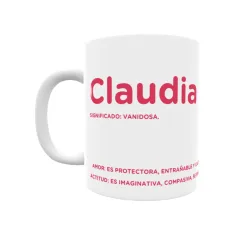 Taza - Claudia Regalo original y funcional. Taza personalizada con significado, actitud y amor.