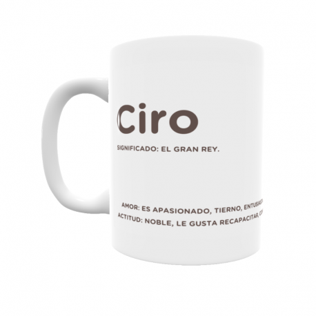 Taza con el significado del nombre Ciro