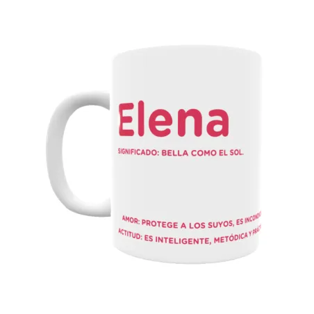 Taza - Elena Regalo original y funcional. Taza personalizada con significado, actitud y amor.