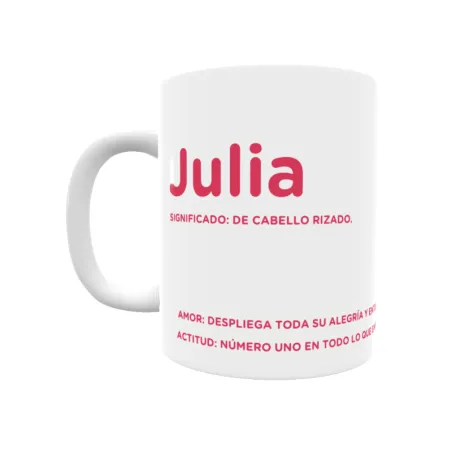 Taza - Julia Regalo original y funcional. Taza personalizada con significado, actitud y amor.