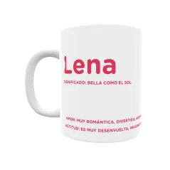 Taza - Lena Regalo original y funcional. Taza personalizada con significado, actitud y amor.