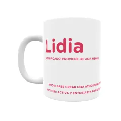 Taza - Lidia Regalo original y funcional. Taza personalizada con significado, actitud y amor.