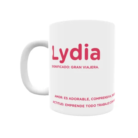 Taza - Lydia Regalo original y funcional. Taza personalizada con significado, actitud y amor.