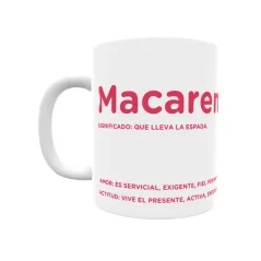 Taza - Macarena Regalo original y funcional. Taza personalizada con significado, actitud y amor.