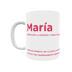 Taza - María Regalo original y funcional. Taza personalizada con significado, actitud y amor.