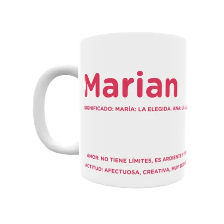 Taza - Marian Regalo original y funcional. Taza personalizada con significado, actitud y amor.