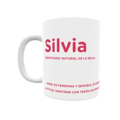 Taza - Silvia Regalo original y funcional. Taza personalizada con significado, actitud y amor.