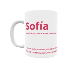 Taza - Sofía Regalo original y funcional. Taza personalizada con significado, actitud y amor.