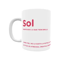 Taza - Sol Regalo original y funcional. Taza personalizada con significado, actitud y amor.