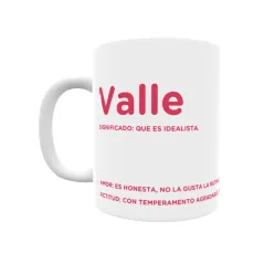 Taza - Valle Regalo original y funcional. Taza personalizada con significado, actitud y amor.