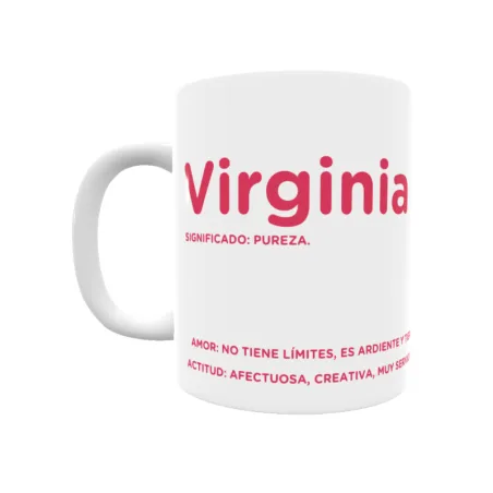 Taza - Virginia Regalo original y funcional. Taza personalizada con significado, actitud y amor.