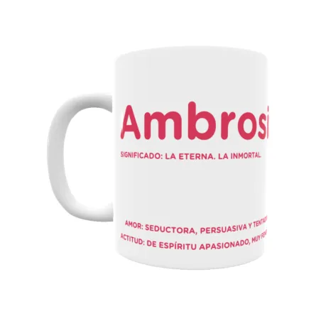 Taza - Ambrosia Regalo original y funcional. Taza personalizada con significado, actitud y amor.