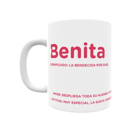 Taza - Benita Regalo original y funcional. Taza personalizada con significado, actitud y amor.