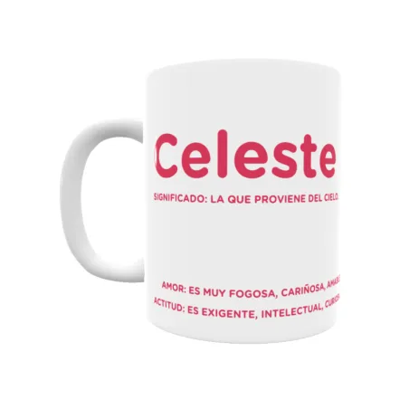 Taza - Celeste Regalo original y funcional. Taza personalizada con significado, actitud y amor.