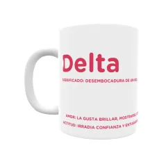 Taza - Delta Regalo original y funcional. Taza personalizada con significado, actitud y amor.