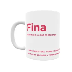 Taza - Fina Regalo original y funcional. Taza personalizada con significado, actitud y amor.